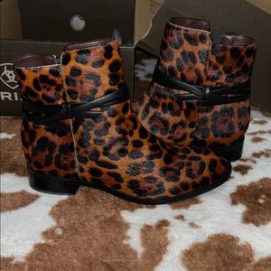 Talbots Leopard Print Ankle Booties